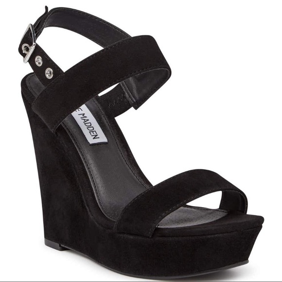 Steve Madden Shoes - Steve Madden Paragon Suede Platform Wedge Sandal